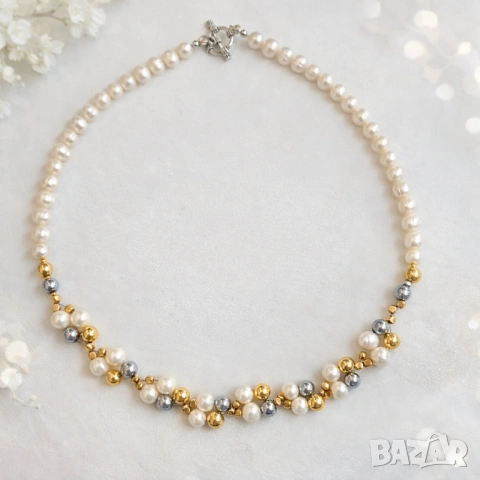 Бижута с естествени, култивирани перли със сертификат, снимка 3 - Подаръци за юбилей - 53582533