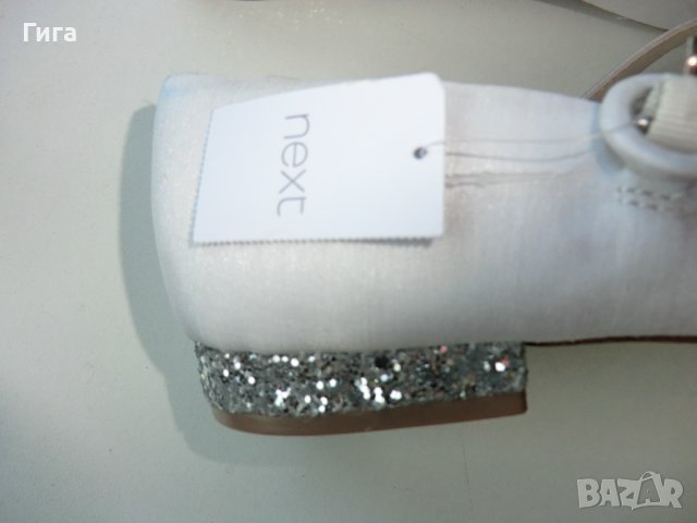 Нови балеринки Next 37Н със сребристо токче, снимка 4 - Дамски ежедневни обувки - 37793451