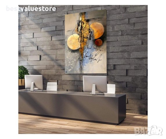 Картина На Платно, Abstract Moons, 30x50см, снимка 5 - Картини - 43435085