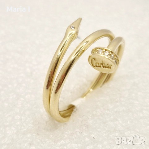 Златни пръстени Пирон, снимка 9 - Пръстени - 52639042