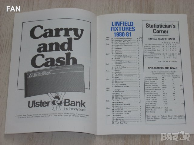 Линфийлд (Северна Ирландия) оригинални футболни програми срещу Стоук Сити, Карик Рейнджърс и Рексъм, снимка 3 - Фен артикули - 35094370