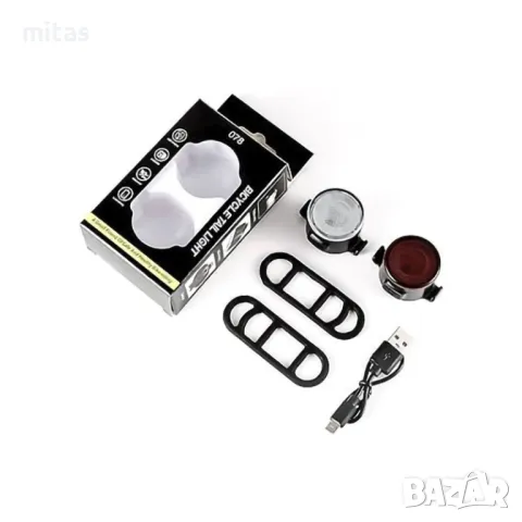 Комплект LED светлини за велосипед, Водоустойчиви, Кръгли, USB, ZH-068, снимка 11 - Аксесоари за велосипеди - 49795819