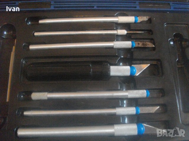 Старо Качество 44 бр. Фини Резци За Обработка на Дърво и Дърворезба-Непълен Комплект-Голям-HBM, снимка 4 - Други инструменти - 43501037