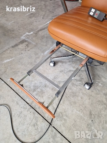 Релаксиращ Електрически Стол-Естествена Кожа-внос от Германия!, снимка 4 - Столове - 52488707