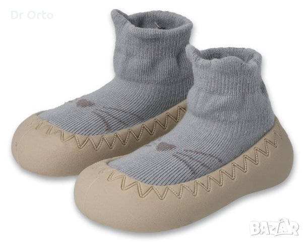Бебешки боси обувки Befado, Полша, Сиви , снимка 2 - Детски обувки - 43525258