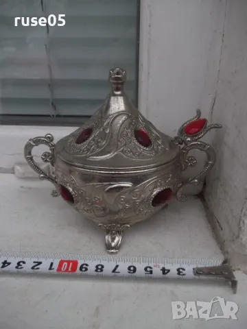 Захарница метална - 1, снимка 2 - Други ценни предмети - 49653581