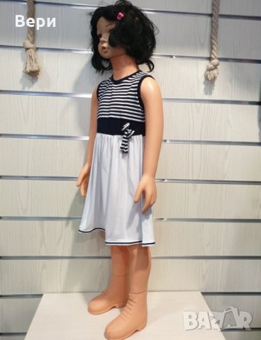 Нова детска моряшка рокличка с висока талия, от 2-4 години, снимка 13 - Детски рокли и поли - 29040002