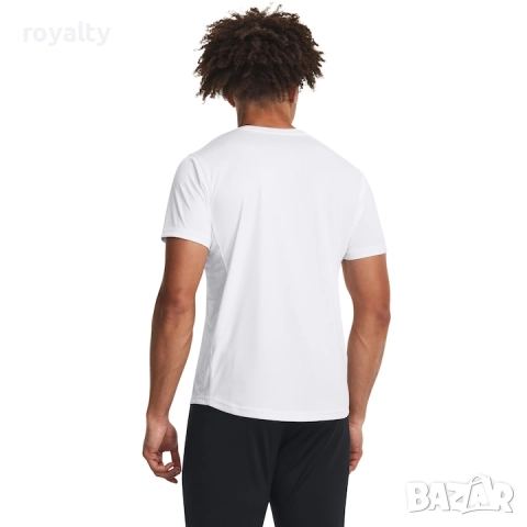 Under Armour Оригинална Фитнес Тениска Бяла, снимка 3 - Тениски - 52690569
