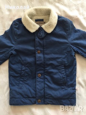 Детско яке за момче H&M, за 140 см височина, почти ново, цип и копчета, снимка 3 - Детски якета и елеци - 34799496