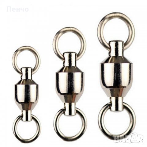 Лагерен вирбел Лагерни вирбели здрави халкички лагери Въртящ се фиксиращ конектор за риболов размер , снимка 6 - Водни спортове - 26444206