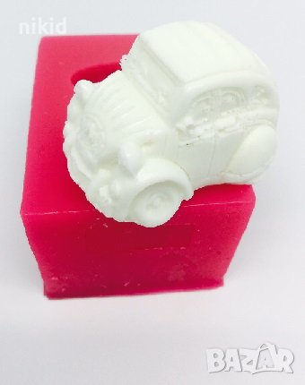 3D ретро кола автомобил заобен силиконов молд форма фондан шоколад гипс свещ, снимка 3 - Форми - 38659790