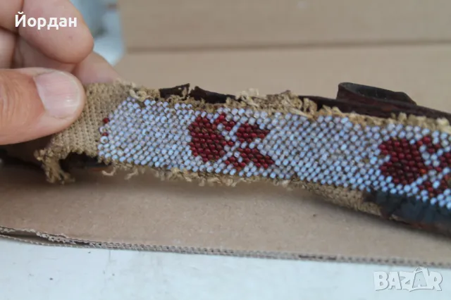 Колан с мъниста и кожа за народна носия, снимка 10 - Антикварни и старинни предмети - 50209863