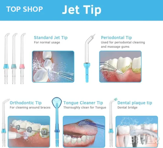 Дентален душ за уста с UV дезинфекция YOUNGDO Dental Jet Water Flosser, снимка 9 - Медицинска апаратура - 48474859