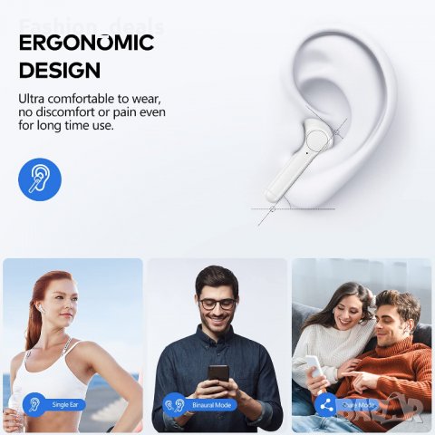 Нови безжични спортни слушалки с калъф за зареждане и шумопотискане, снимка 7 - Bluetooth слушалки - 35602287