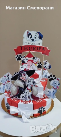 Картонена торта 101 Далматинеца, снимка 2 - Декорация - 53329678
