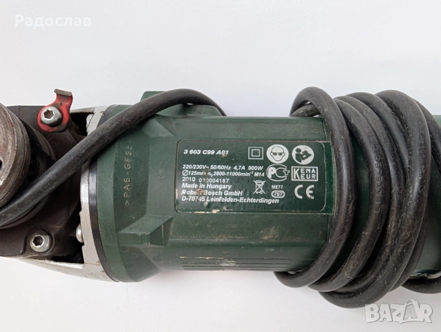 Ъглошлайф Bosch с регулируеми обороти , снимка 3 - Ъглошлайфи - 53393282