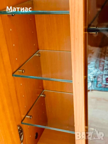 Масивен комплект Бюфет + Витрина + ТВ/Видео Шкаф, снимка 8 - Секции и витрини - 51172807