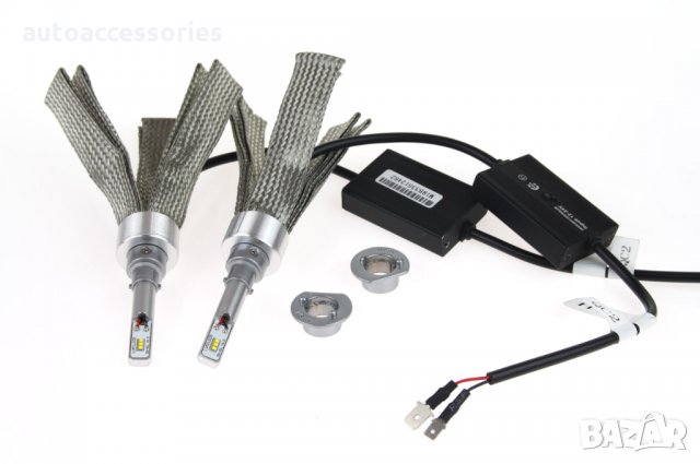 3000050968 Комплект LED Крушки за фар AMIO RS  H1 - 50W 7000 Lm + 200% по-ярка светлина, снимка 3 - Аксесоари и консумативи - 28341773