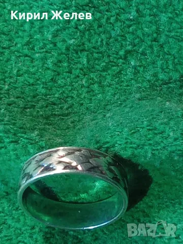 СТАР СТИЛНО РЕТРО АРТ РЪЧНО ОРНАМЕНТИРАН СРЕБЪРЕН ПРЪСТЕН Тип ХАЛКА СРЕБРО ВИСОКА ПРОБА 49725, снимка 13 - Антикварни и старинни предмети - 49682914