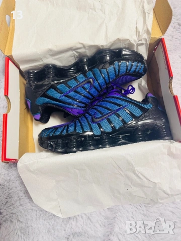 Чисто нови Nike Shox TL Blue Purple 44.5, снимка 2 - Маратонки - 53135417