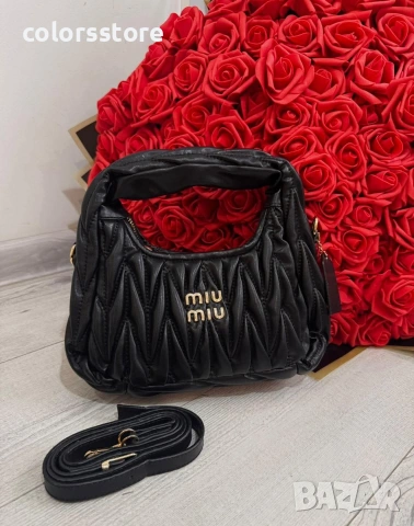 Черна чанта MiuMiu IM118o, снимка 2 - Чанти - 43126965