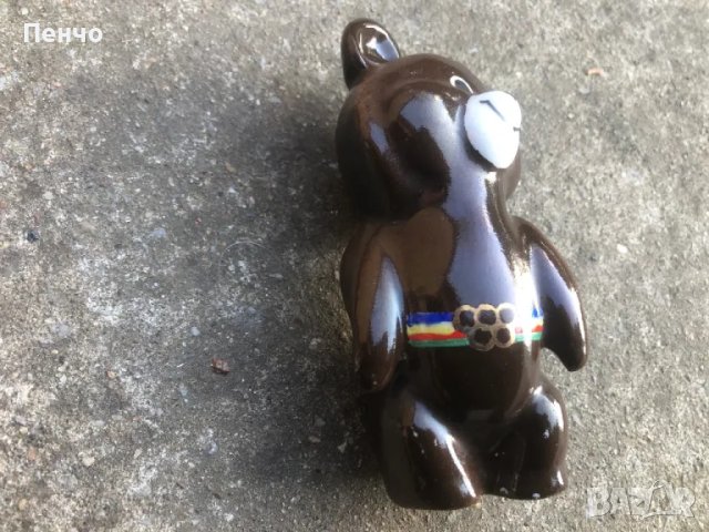 стара порцеланова фигурка "мечето МИША" - 1980г. - СССР, снимка 3 - Антикварни и старинни предмети - 48989587