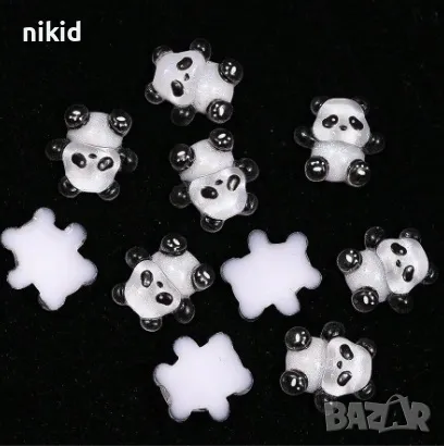 Панда Панди мече акрил фигурка бижу за нокти декорация украса за маникюр крафт, снимка 5 - Продукти за маникюр - 47476609