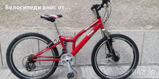 Велосипед колело 24цо 18скорости преден амортисьор аиро капки предна дискова спирачка технически ок, снимка 7 - Велосипеди - 38533450