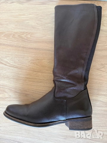 Кафяви ботуши от естествена кожа, снимка 2 - Дамски ботуши - 52079502