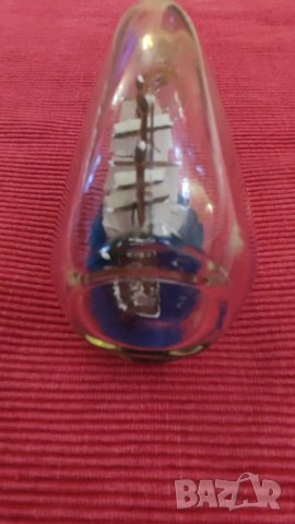 Стар сувенир кораб в бутилка. , снимка 7 - Колекции - 39563956