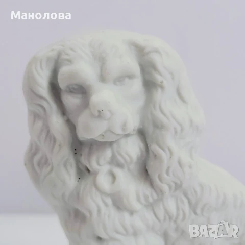 Фигурка на Пудел изработена от не глазиран бисквитен порцелан., снимка 7 - Колекции - 50650102