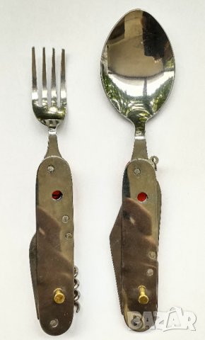 Мултифункционален нож, швейцарско джобно ножче, джобна ножка с вилица и лъжица за подарък, снимка 4 - Ножове - 34942914