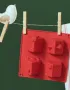 3D 4 къщи къща силиконов молд форма декорация фондан шоколад гипс свещ, снимка 2