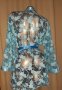 CITYGIRL XL Прозрачен секси син халат на цветя , снимка 2