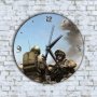 Стенен Часовник - Анимиран Войници Война, снимка 1 - Стенни часовници - 42935549