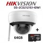 IP камера HIKVISION DS-2CD2121G1-IDW1 в Комплект с micro SD Карта Hikvision 64GB Безжична Куполна IP