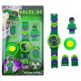 Детски часовник с играчка фигурка тип Лего Hulk Хълк Marvel , снимка 1 - Други - 33466856