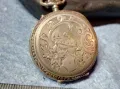 Стар СРЕБЪРЕН ДЖОБЕН ЧАСОВНИК СРЕБРО 800 с КРАСИВО РЪЧНО ГРАВИРАН КОРПУС и КАПАК 48862, снимка 8