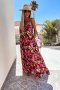 Дълга дамска рокля с флорален принт, снимка 1 - Рокли - 36751148