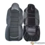 Комплект универсални калъфи за предни седалки - 2бр/к-т - черно със сиво, снимка 4