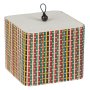 Бамбукова кутия, за бижута, цветна, 11,5x11,5x10 см