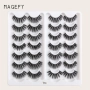 Комплект от 14 чифта 3D изкуствени мигли, снимка 2