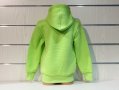 Нов детски изчистен суичър в неонов зелен цвят с качулка, снимка 3