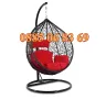Градинска люлка тип гнездо, люлка гнездо, черна + възглавници, снимка 3
