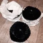 Черно стъкло 6бр купички, снимка 1