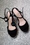 Дамски елегантни обувки / сандали , New Look, нови, платформа, черни, с беж