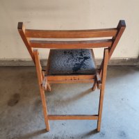 Сгъваем дървен стол , снимка 3 - Столове - 44043067