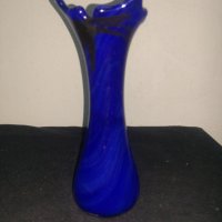 Ваза - Синьо стъкло №4, снимка 1 - Вази - 40699464