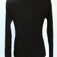 Черен памучен пуловер "Essentiel"antwerp / голям размер , снимка 5 - Блузи с дълъг ръкав и пуловери - 16700825