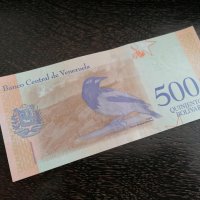 Банкнота - Венецуела - 500 боливара UNC | 2018г., снимка 2 - Нумизматика и бонистика - 27555325